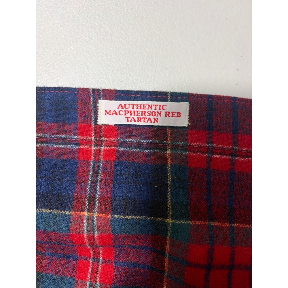Pendleton Mens Wool Shirt Macpherson Red Tartan Plaid Vintage Large Made in USA - Picture 3 of 14